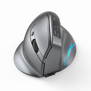 Ratón Inalámbrico Vertical con Pantalla OLED, Ratón USB RGB Recargable <span class=keywords><strong>para</strong></span> Computadora, Portátil, Tableta, Ratón Ergonómico <span class=keywords><strong>para</strong></span> Juegos - Product Image 1