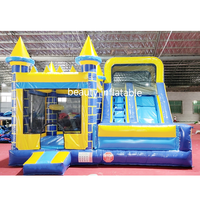 Glissière gonflable sèche en PVC Commercial, combo gonflable gonflable moonwalk, château de saut, maison de rebond pour enfants adultes