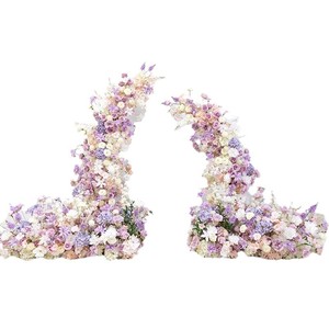 Tùy Chỉnh Vòm Với Ánh Sáng Màu Hồng Tím Hoa Á Hậu Đám Cưới Nền Sắp Xếp Vòng Hoop Trang Trí Đám Cưới Hoa Vòng Hoa - Product Image 6