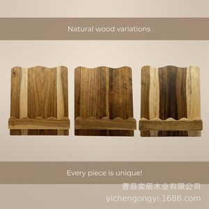 Solid Wood Desktop Reading <b>Stand</b> Brown Adjustable Bookshelf <b>For</b> <b>Tablet</b> Phone Menu Display Rack - Product Image 5