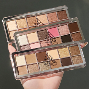 Großhandel Make-up mit Eigenmarke Neue MINSHZEE Multifunktionale 12-Farben Bunte Lidschatten-Palette Betonpalette-Version Augenschatten - Product Image 5