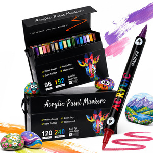Juego de 240 Marcadores de Pintura Acrílica Bicolor de Doble Punta, Superventas Transfronterizos, para Estudiantes de Arte, Pintura y Acuarela, Modelo Hecho en China - Product Image 1