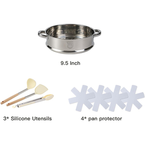 Juego de Ollas y Sartenes de Cerámica de Alta Calidad con Revestimiento de Mármol, Mango de Madera de Baquelita, 12 Piezas, Juego de Utensilios de Cocina de Aluminio Forjado - Product Image 3