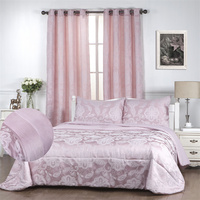 NOUVEAU Ensemble de couette moderne classique toutes saisons pour usage domestique, taille complète QUEEN, rideaux et drap-housse, design jacquard froissé