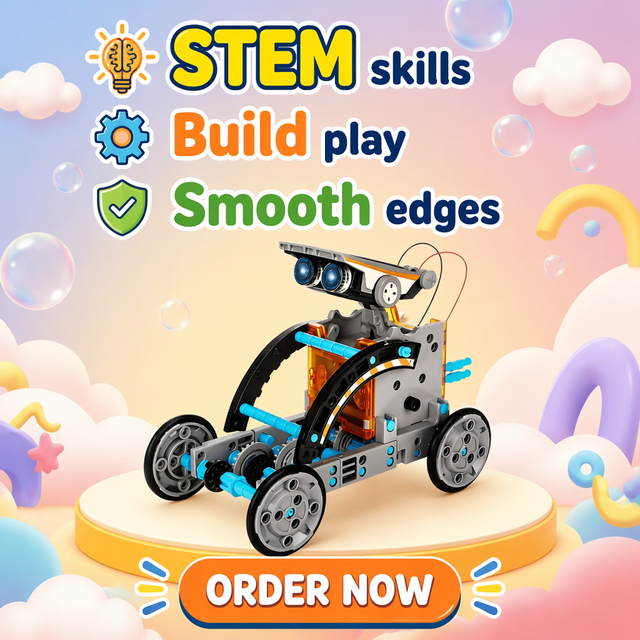 Robtics Kit DIY Science Educational Learning Solar Power Building Toys for Kids STEM 13 in 1 Solar Robot Creation Kit