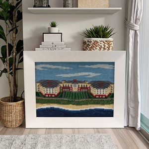 <span class=keywords><strong>Pintura</strong></span> de escena de océano moderna, cuadro de Hotel, base de lienzo de punto de aguja decorativa enmarcada con tema DE PAISAJE - Product Image 4