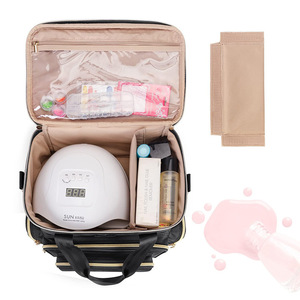 Bolsa Organizadora <span class=keywords><strong>de</strong></span> Esmalte <span class=keywords><strong>de</strong></span> Uñas Portátil <span class=keywords><strong>de</strong></span> Doble Capa, Estuche <span class=keywords><strong>de</strong></span> <span class=keywords><strong>Maquillaje</strong></span> <span class=keywords><strong>de</strong></span> Viaje <span class=keywords><strong>con</strong></span> 2 Bolsillos Desmontables y Bolsa para Herramientas <span class=keywords><strong>de</strong></span> Manicura - Product Image 5