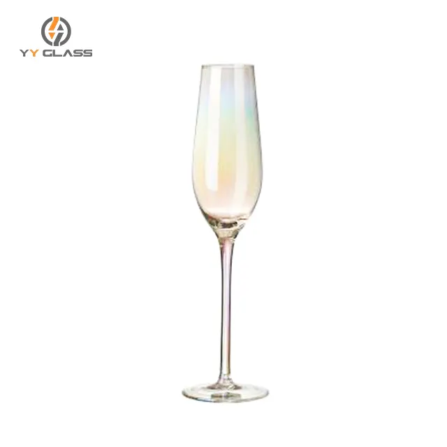 Best-Selling Colorful Wedding Bar High-End Luxury Custom Logo Box Crystal Glass Flute Champagne Glasses