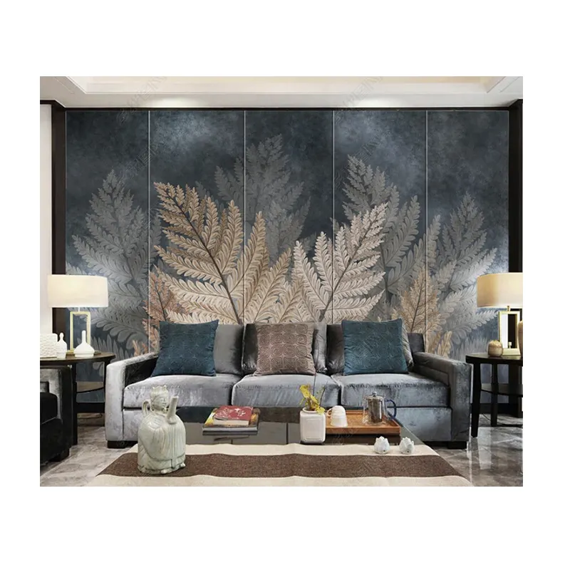 Güzel manzara duvar kağıdı duvar resimleri Modern sanat bitki yaprak güzel TV arka plan duvar kağıdı yatak odası duvarları için
