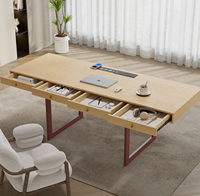 Bureau d'ordinateur moderne en bois massif blanc, convertible, extensible, réglable en hauteur, pour hôtel, bureau, maison