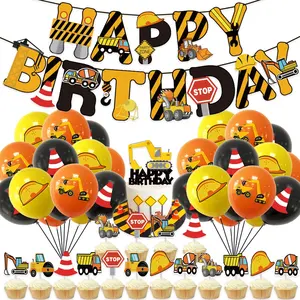 Jogo de decorações para festas infantis, conjunto de decorações para festas de aniversário e festa de feliz aniversário, balão de decoração