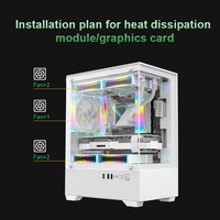 Boîtier de jeu Micro ATX ITX, GPU 280 mm, refroidissement par eau 240 mm, USB 3.0, ports I/O avant, longueur de l'alimentation 160 mm