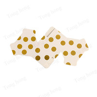 Mini-boîte en carton personnalisée pour barre chocolatée, forme hexagonale simple, avec estampage à chaud doré en PET, gaufrage, pour produits alimentaires