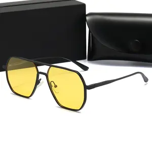 Venta al por mayor logotipo impreso personalizado gafas de sol polarizadas para las mujeres Retro clásico de los hombres cuadrados gafas de pesca