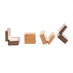 Black walnut solid wood ring <b>box</b>, a luxurious and exquisite portable jewelry storage <b>box</b>, a <b>vintage</b> wooden necklace, earring, - Product Image 5