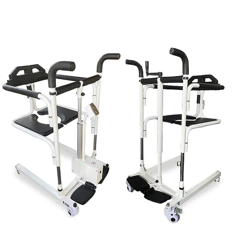 Sillas de transferencia Patientc Up, silla elevadora eléctrica de transferencia de pacientes con inodoro, silla para ancianos discapacitados de cama a baño