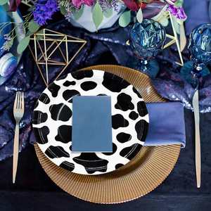 Custom Modern Farm Animal Design 350gsm White Board Party <b>Plates</b> 7-Inch Durable Hot Selling Birthday <b>Shower</b> Holiday Decorations - Product Image 4