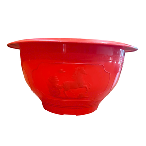 Injection Molded PP <b>Plastic</b> Decorative Flower Pots Vibrant Colors Oriental Relief Design Planters Bulk Sales Large Size - Product Image 5