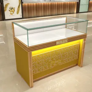 SUNDO lemari perhiasan konter mewah logo kustom lemari pajangan perhiasan kaca logam untuk jam tangan toko sunglass