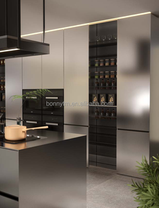 2025 hiện đại sang trọng 304 thép không gỉ tủ bếp thiết kế kiểu dáng đẹp không thấm nước, rustproof, dễ dàng cài đặt, lưu trữ rộng rãi - Product Image 3