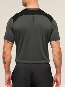 เสื้อออกกำลังกายแบบรัดรูปสำหรับผู้ชาย แห้งเร็ว ระบายอากาศได้ดี ดีไซน์คอกลม เหมาะสำหรับกีฬาฤดูร้อน - Product Image 5