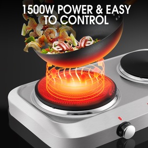 DSP Electric <b>Ceramic</b> Cooktop 2 Burners Smooth Surface <b>Knob</b> Control Household Stove - Product Image 3
