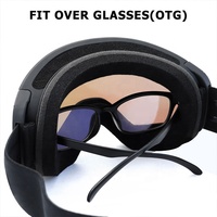 Lunettes de sport pour snowboard pour femmes et hommes, logo personnalisé OEM, monture sans cadre rétro, anti-buée, lunettes de ski magnétiques