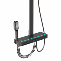 Robinet thermostatique chromé poli de style moderne, système de douche à poignée unique, douche de luxe nouvelle arrivée pour salle de bain