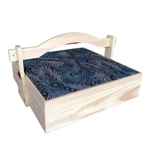 Caja de Madera Rectangular para Pastel Lunar, Hecha a Mano, de Pino, para Regalo, Caja de Almacenamiento para Pastel del Festival del Medio Otoño - Product Image 5