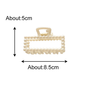 Giả Ngọc Trai Hình Học Dễ Thương Móng Vuốt Tóc Thanh Lịch Cổ Điển Cutout Nhựa Phụ Kiện Tóc Phổ Biến Lớn Rắn Màu Claw <span class=keywords><strong>Clip</strong></span> - Product Image 6