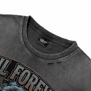 T-shirts Vintage de Qualité Supérieure Effet Délavé Acide, Personnalisés avec Impression DTG Bateau en Bois, Décontractés et Respirants pour Hommes – Vente en Gros - Product Image 3