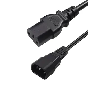 Black SVT/SJT 30cm 1FT 2FT 3FT IEC C13 to C14 power cord For Extension Computer/Home Apppliance c13 to c14 power cord