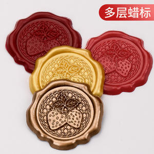 Sceau de cire multicouche personnalisé avec logo en relief, tampon de scellage rond en résine pour cadeaux et artisanat - Product Image 2