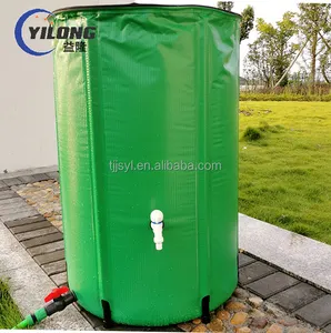 outdoor garden pvc tarpaulin collapsible rainwater tank portable 100 gallon collapsible rain water storage barrels
