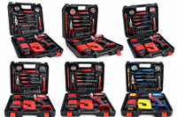 Kit d'outils électriques multifonctionnel portable, ensemble d'outils 6-en-1 avec marteau perforateur, clé à chocs, scie sauteuse