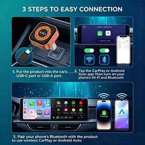 Adaptateur CarPlay sans fil 4-en-1 Ota Upgrade Carlinkit USB Stable Rapide Mirrorlink Ai Box Dongle <span class=keywords><strong>pour</strong></span> <span class=keywords><strong>iPhone</strong></span> Compatible avec CarPlay - Product Image 5