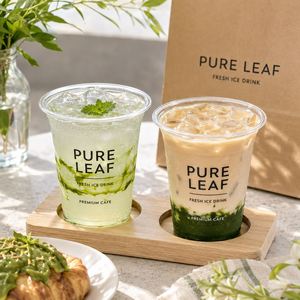 Vasos Fríos Transparentes de PET Impresos Personalizados con Bolsas de Papel para Té, Café, Zumo, Cafetería, Restaurante, Embalaje para Llevar, Proveedor Mayorista - Product Image 2