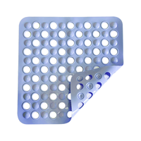 Tapis de massage pour les pieds YIJU, moderne, solide, antidérapant, imperméable, 50*50cm, tapis de bain antidérapant en PVC, carré, avec ventouses et trous de drainage