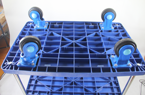 <strong>Big</strong> Load Double Layered Silent Four-Wheel Platform Material <strong>Cart</strong> Without Guardrails 300kg Capacity - Product Image 6