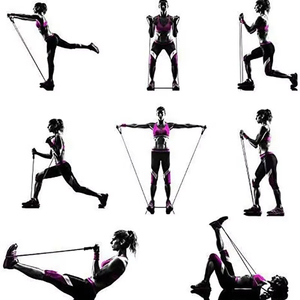 Resistance Bands With Handles <b>Exercise</b> Workout for Men Women Strength Training Equipment at Home 5 Levels Tube Band Pull <b>Rope</b> - Product Image 4
