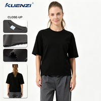 T-shirt ample à manches courtes pour femme Kuenzi, vierge pour impression, grammage lourd 280 GSM, 85 % coton 15 % polyester, respirant