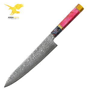 Juego de Cuchillos de Cocina Profesionales KEENHOPE de 11 Piezas, Acero Damasco Japonés, Núcleo VG10, Mango Octagonal de Madera de Arce Estabilizada - Product Image 2