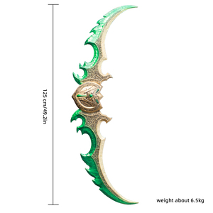 125cm <span class=keywords><strong>World</strong></span> <span class=keywords><strong>of</strong></span> <span class=keywords><strong>Warcraft</strong></span> Arme Warglaive d'Azzinoth Jouet Épée pour Cosplay - Product Image 2