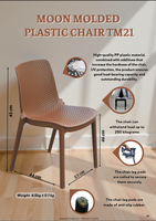 Bester Preis Mond-Stil Geformter Kunststoffstuhl Komfortabler Robuster Stapelbarer Ergonomischer Sitz für Außenbereich Terrasse Garten Wohnzimmer