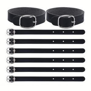 PU Leather Adjustable Luggage Tag <b>Straps</b> with Alloy Buckle Letter Pattern Formal <b>Suitcase</b> Accessories - Product Image 1