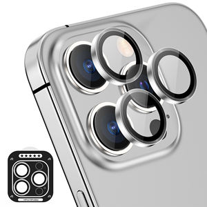 ฟิล์มกันรอยเลนส์กล้องแบบกระจกนิรภัย Eye Metal สำหรับ iPhone 14 15 16 Pro Max ติดตั้งง่ายสำหรับโทรศัพท์มือถือ - Product Image 1