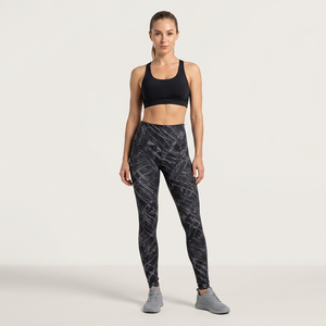 Leggings de sport à taille haute pour femmes, imprimés par sublimation, respirants, pour la course, la gym et le fitness, avec motifs personnalisés OEM - Product Image 1