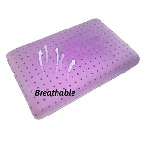 Almohada transpirable de espuma viscoelástica para dormir, almohada de masaje, fundas extraíbles