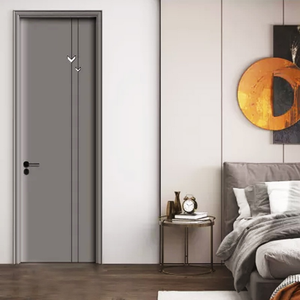 Portes intérieures modernes en bois contreplaqué solide sans peinture coupe-vent et résistant à l'usure la surface des produits finis est utilisée pour l'appartement - Product Image 5