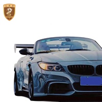 Kit de Carrocería de Fibra de Carbono para BMW Z4 2009-2014, Actualización al Estilo ROWEN, Parachoques Delantero, Faldones Laterales, Alerón Trasero, Kit de Carrocería Ancha